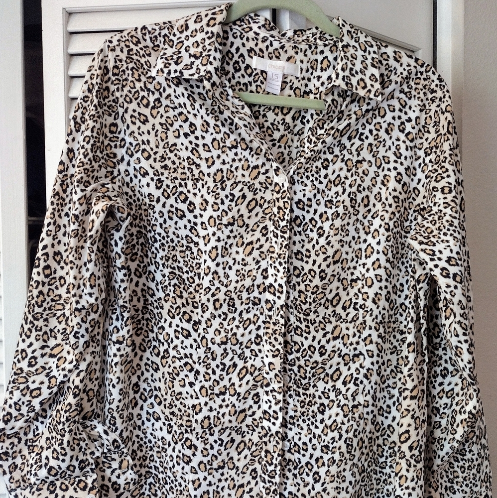 Leopard Print Button Down